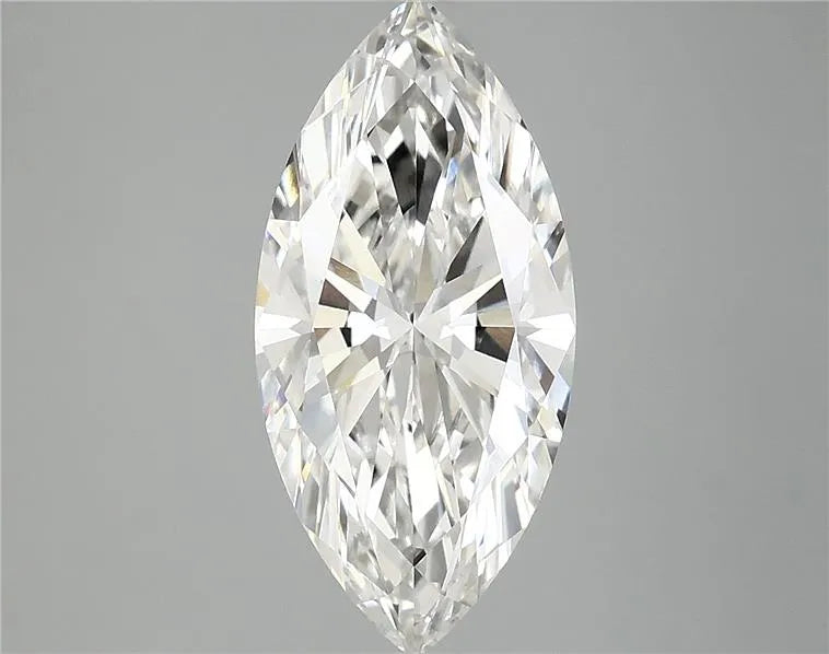 Diamante criado em laboratório de talhe marquise de 3,00 quilates (cor F, pureza VVS1, certificado IGI)