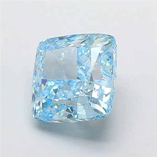 5.01ct Cushion modified Lab Grown Diamond (Colour Fancy Vivid Blue, Clarity VS1, IGI Certified)