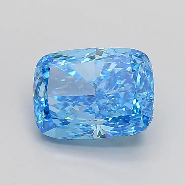 5.11ct Cushion modified Lab Grown Diamond (Colour Fancy Vivid Blue, Clarity VVS2, IGI Certified)