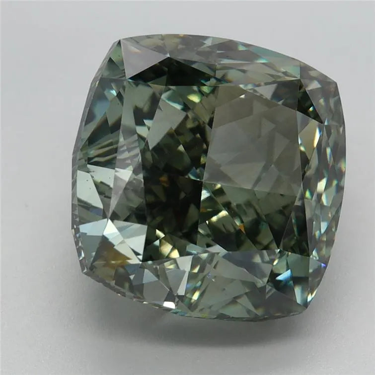 7.66ct Cushion modified Lab Grown Diamond (Colour Fancy Vivid Green, Clarity VVS2, IGI Certified)