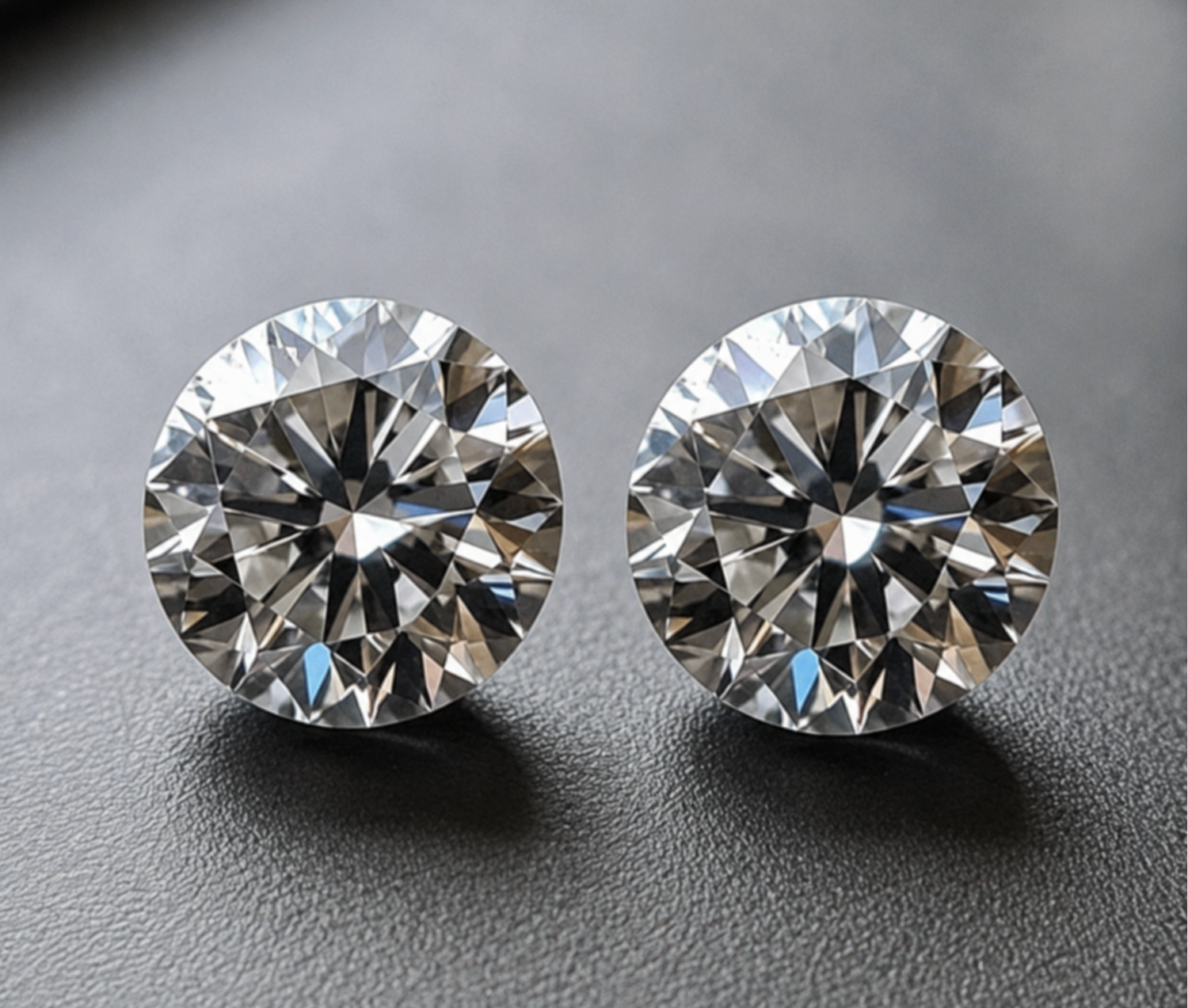 Lote de 2 Diamantes de 4,5mm D-E-F VS (0,33ct. Peso aprox. por unidad)